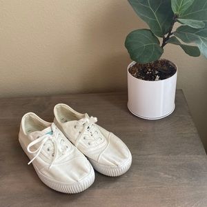 White Toms (size 8 womens)